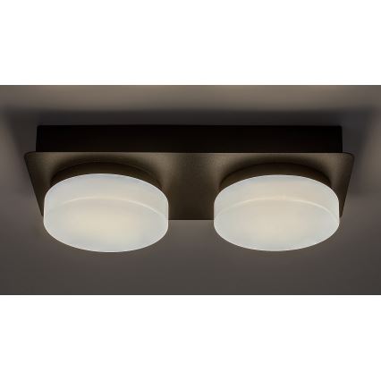 Rabalux - LED Плафон за баня 2xLED/5,5W/230V IP44 черен