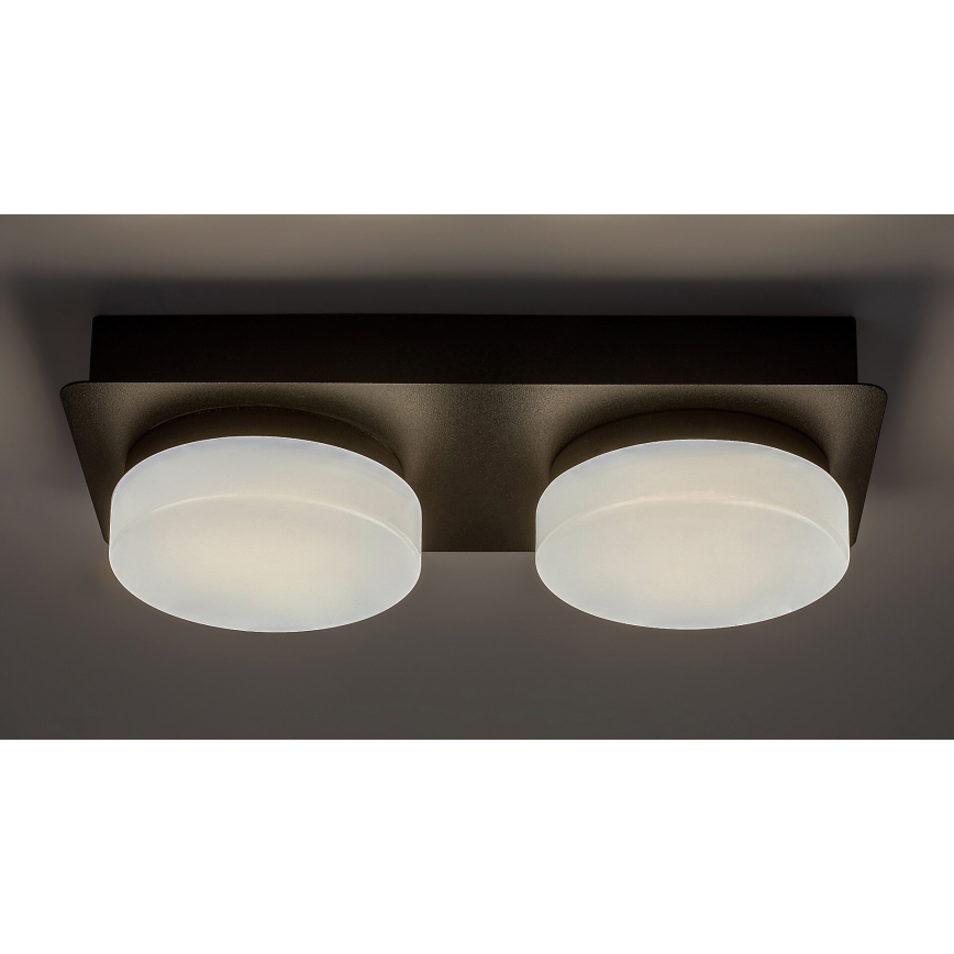 Rabalux - LED Плафон за баня 2xLED/5,5W/230V IP44 черен