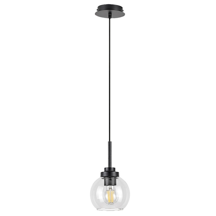 Rabalux - Bathroom полилей на връв 1xE27/15W/230V черен IP44
