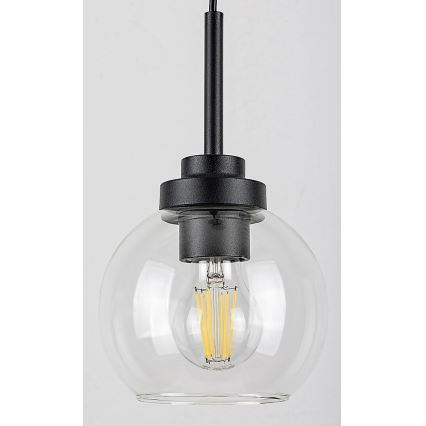 Rabalux - Bathroom полилей на връв 1xE27/15W/230V черен IP44