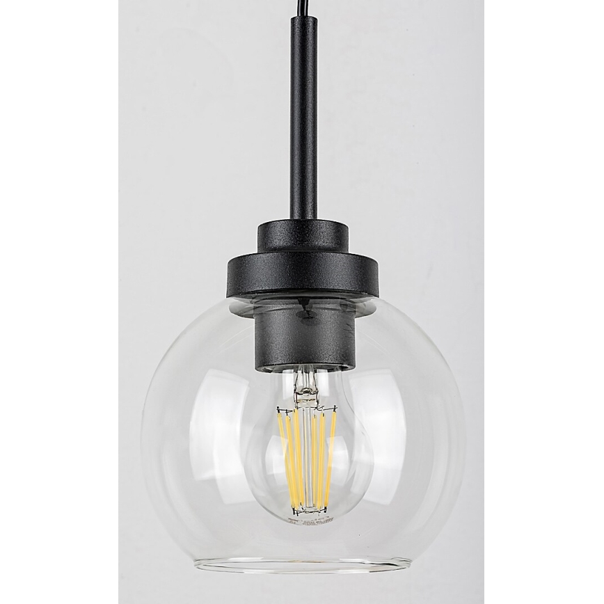 Rabalux - Bathroom полилей на връв 1xE27/15W/230V черен IP44