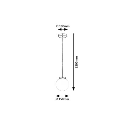 Rabalux - Bathroom полилей на връв 1xE14/40W/230V IP44 лъскав хром