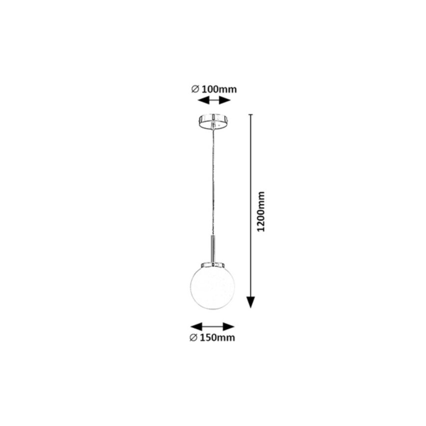 Rabalux - Bathroom полилей на връв 1xE14/40W/230V IP44 лъскав хром