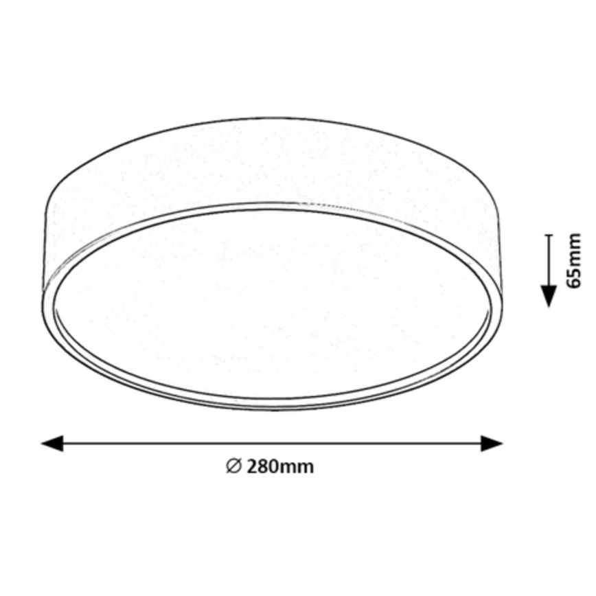 Rabalux - LED Плафониера LED/18W/230V IP44 4000K сребрист Ø 28 см