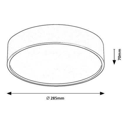 Rabalux - LED Плафониера с сензор LED/19W/230V IP44 4000K Ø 28,5 см черен