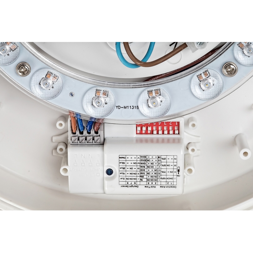 Rabalux - LED Плафон със сензор LED/19W/230V IP44 4000K Ø 28,5 см бял