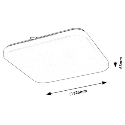 Rabalux - LED Плафон със сензор LED/20W/230V 4000K 32x32см
