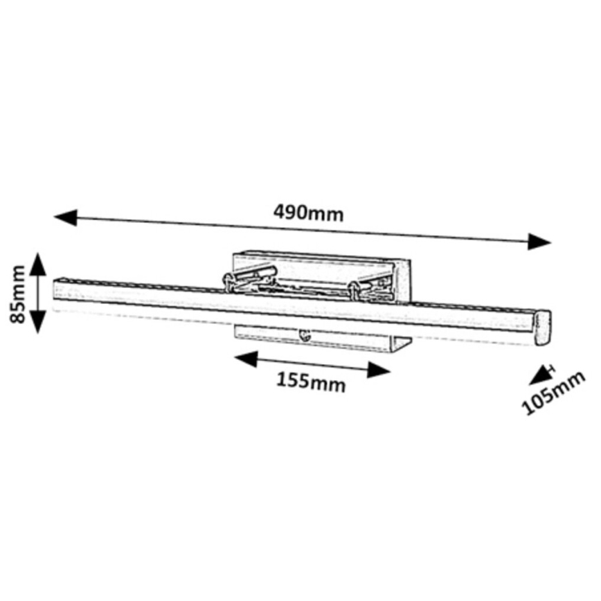 Rabalux - LED Димируем докосване огледало осветление LED/13W/230V IP44 3000/4000/6000K 49 см