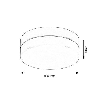 Rabalux - LED Плафон за баня LED/15W/230V IP44 4000K Ø 23 cm черен