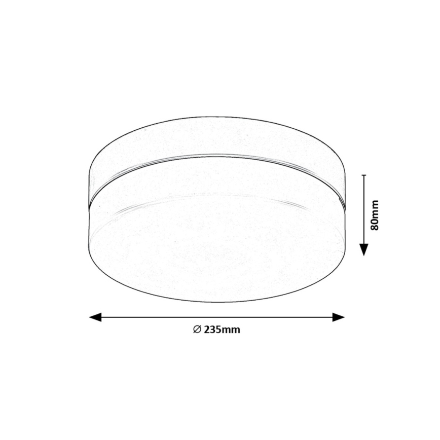 Rabalux - LED Плафон за баня LED/15W/230V IP44 4000K Ø 23 cm черен