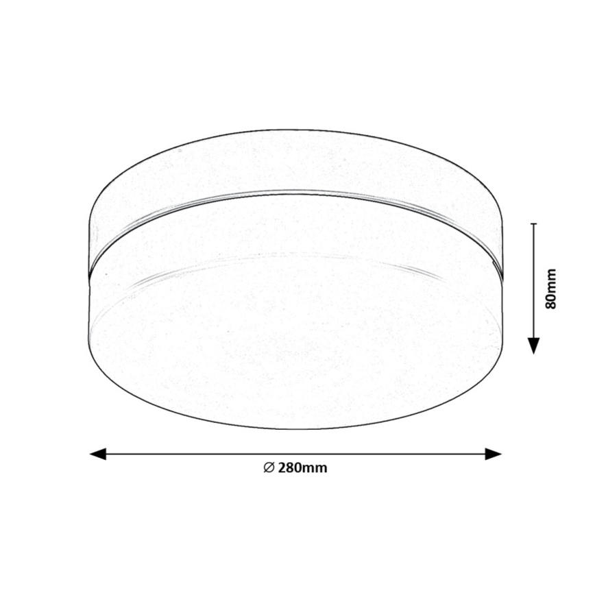 Rabalux - LED Плафон за баня LED/18W/230V IP44 4000K Ø 28 cm черен