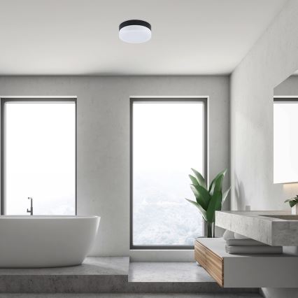 Rabalux - LED Плафон за баня LED/18W/230V IP44 4000K Ø 28 cm черен