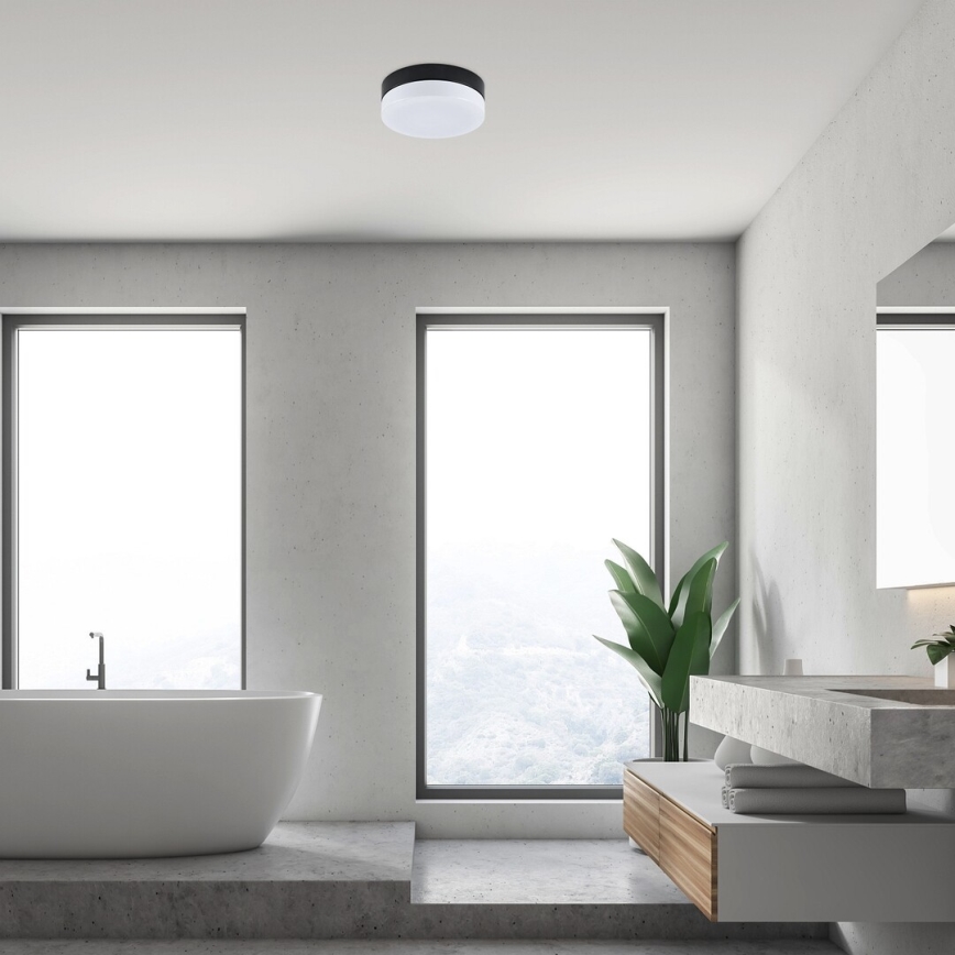 Rabalux - LED Плафон за баня LED/18W/230V IP44 4000K Ø 28 cm черен