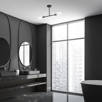 Rabalux - Полилей за баня 2xE14/12W/230V IP44 черен