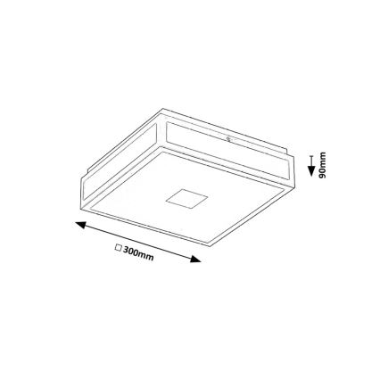 Rabalux - LED Плафон за баня LED/18W/230V IP44 30x30 cm бял