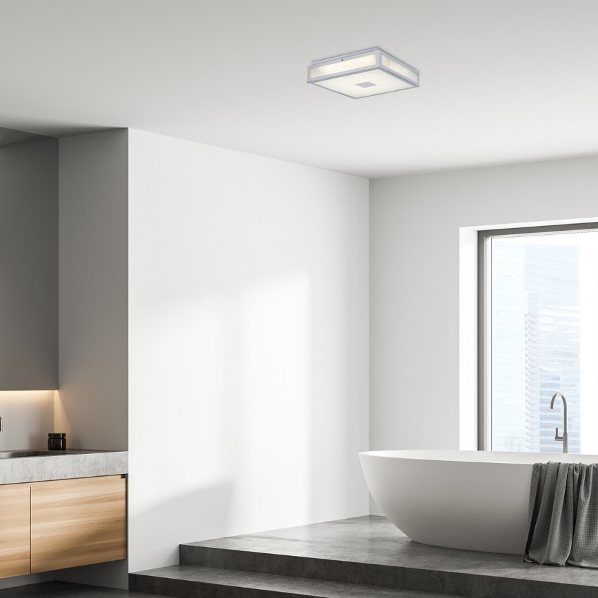 Rabalux - LED Плафон за баня LED/24W/230V IP44 4000K 40x40 cm бял