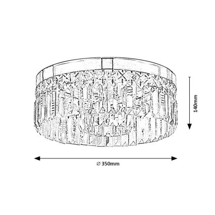 Rabalux - Таванно осветително тяло за баня 6xG9/28W/230V IP44 Ø 35 см