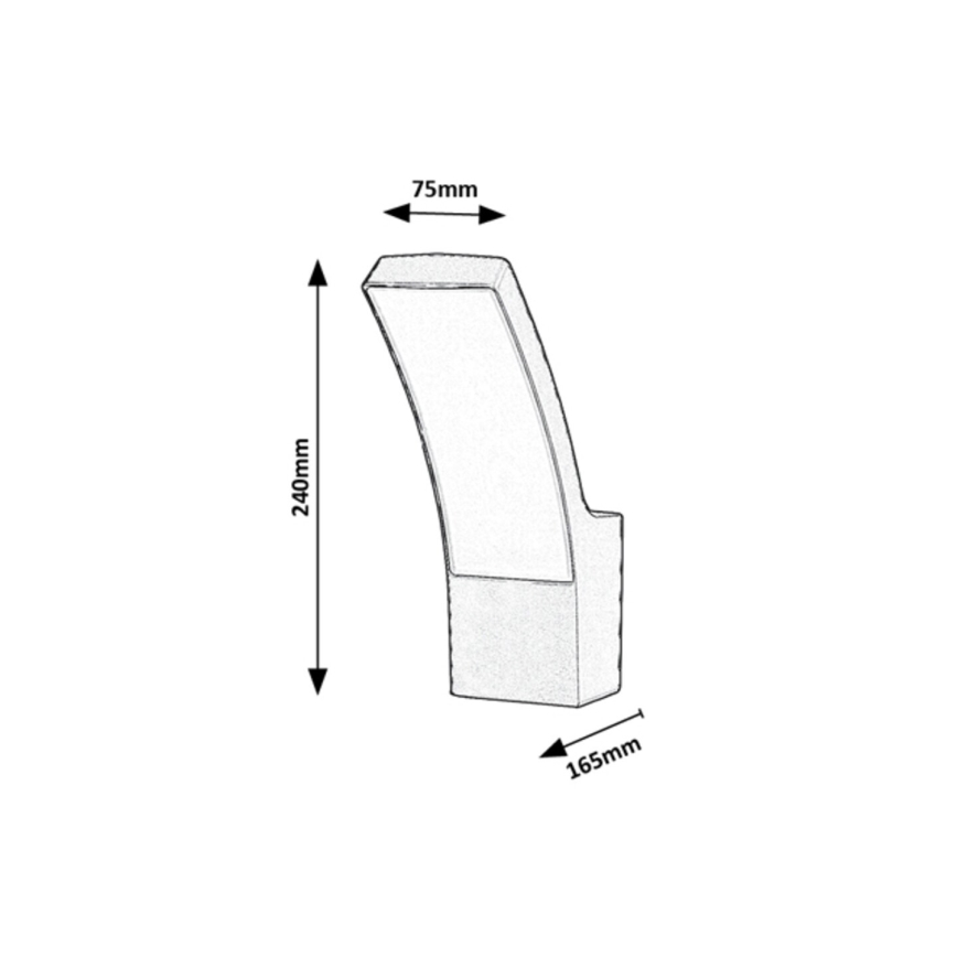 Rabalux - LED Екстериорен аплик LED/12W/230V IP44