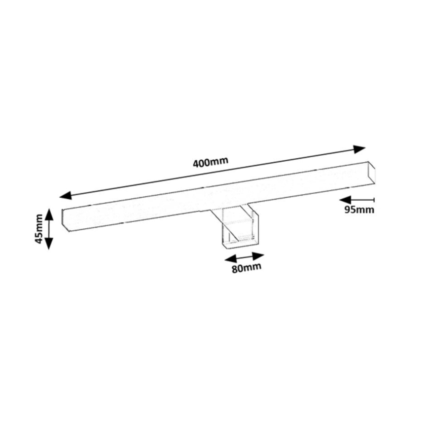 Rabalux - LED осветление за огледало за баня LED/6W/230V IP44 40 cm лъскав хром