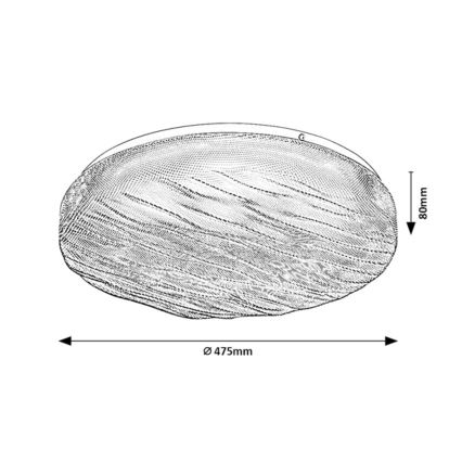 Rabalux - LED плафон за баня LED/36W/230V IP44 4000K Ø 47,5 cm