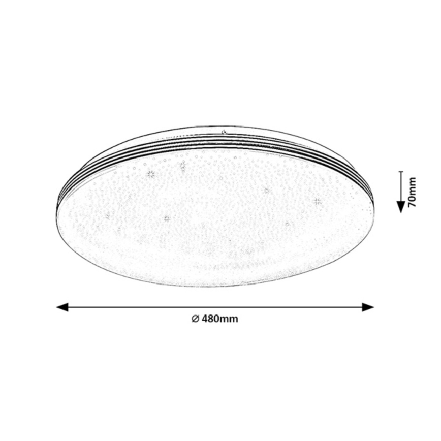 Rabalux - LED плафон за баня, 40 W, 230 V, IP44, 4000 K, Ø 48 см