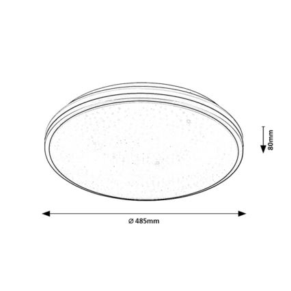 Rabalux - LED таванно осветително тяло за баня LED/40W/230V IP44 4000K диам. 48,5 см
