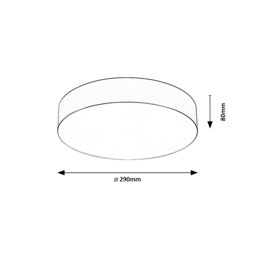 Rabalux - Външно таванно осветително тяло, 2×E27/9W/230V, диаметър 29 см, IP43, черно