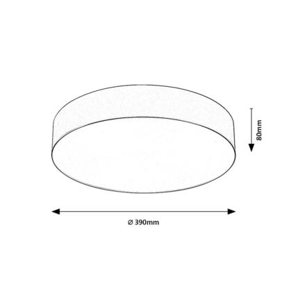 Rabalux - Външно таванно осветително тяло 3xE27/9W/230V Ø 39 cm IP43 черно