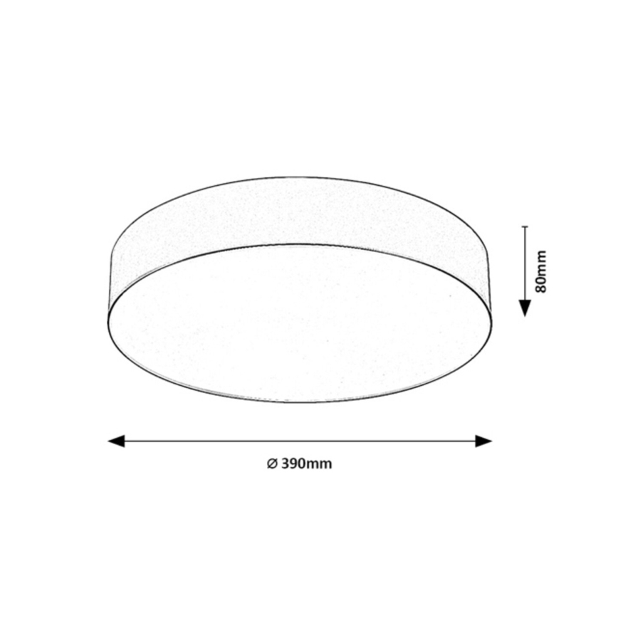 Rabalux - Външно таванно осветително тяло 3xE27/9W/230V Ø 39 cm IP43 черно