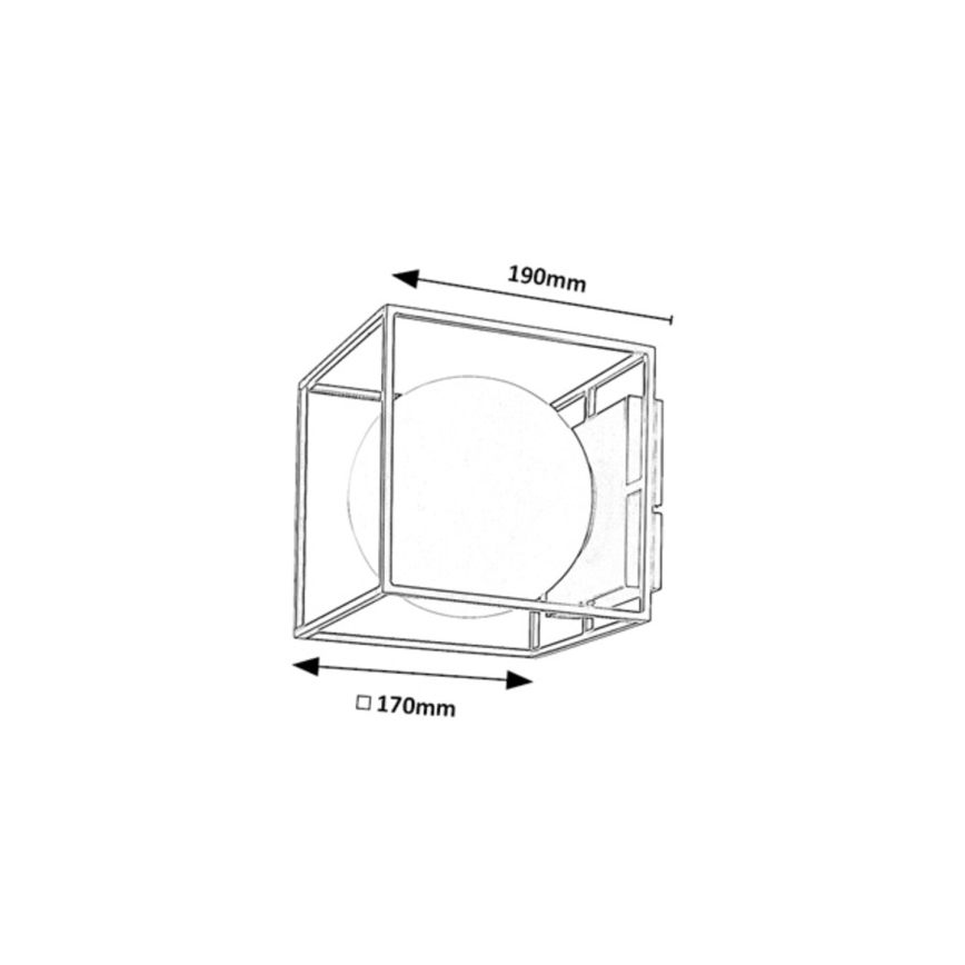 Rabalux - Външно стенно осветително тяло 1xE14/15W/230V IP44 черно