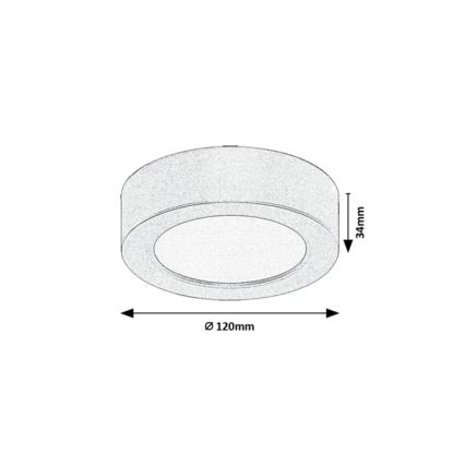 Rabalux - LED плафон за баня LED/7W/230V Ø 12 см IP44 бял