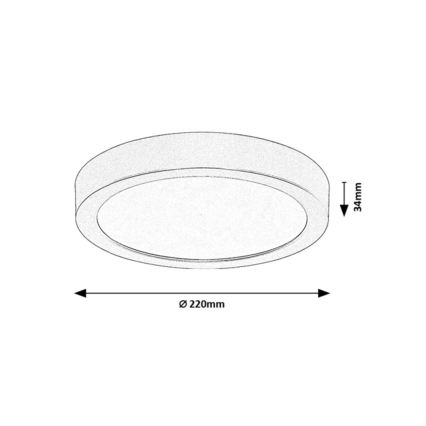 Rabalux - LED таванно осветително тяло за баня LED/24W/230V Ø 22 см IP44 златисто