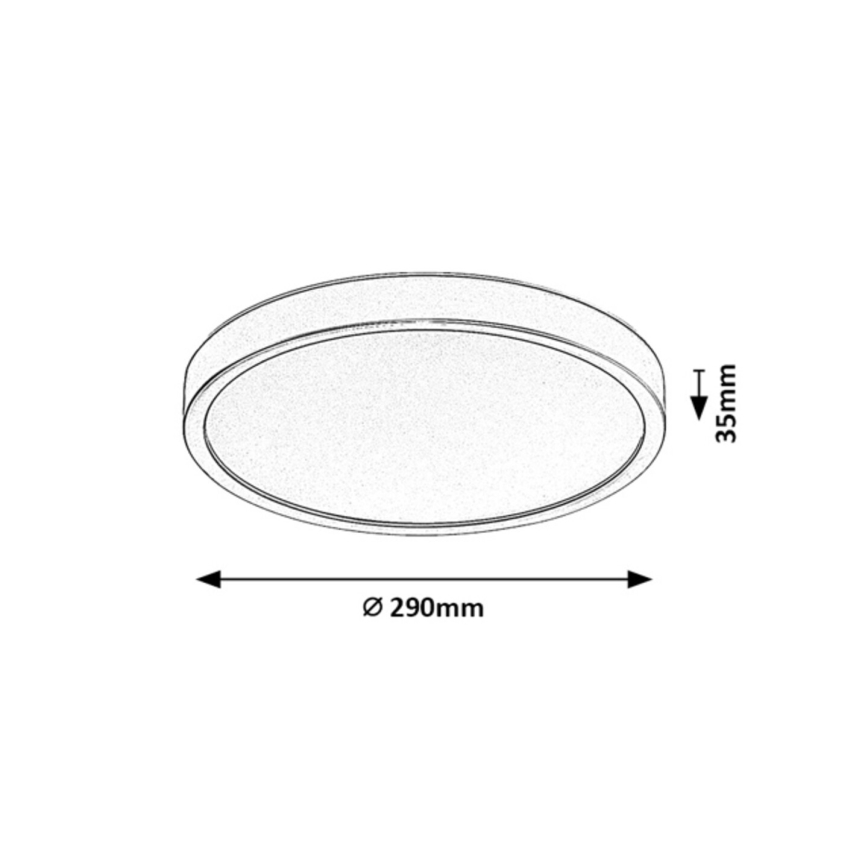 Rabalux - LED таванно осветително тяло за баня LED/18W/230V 3000/4000/6000K Ø 29 см IP44 кафяво