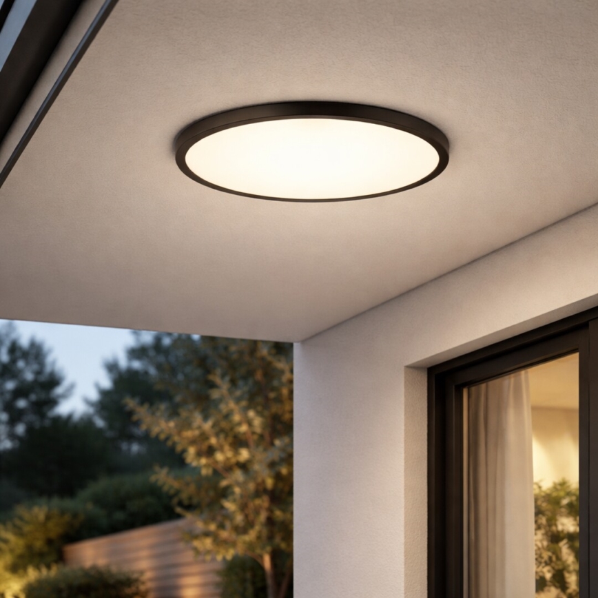 Rabalux - LED таванно осветително тяло за баня LED/24W/230V 3000/4000/6000K pr. 40 cm IP44 черно