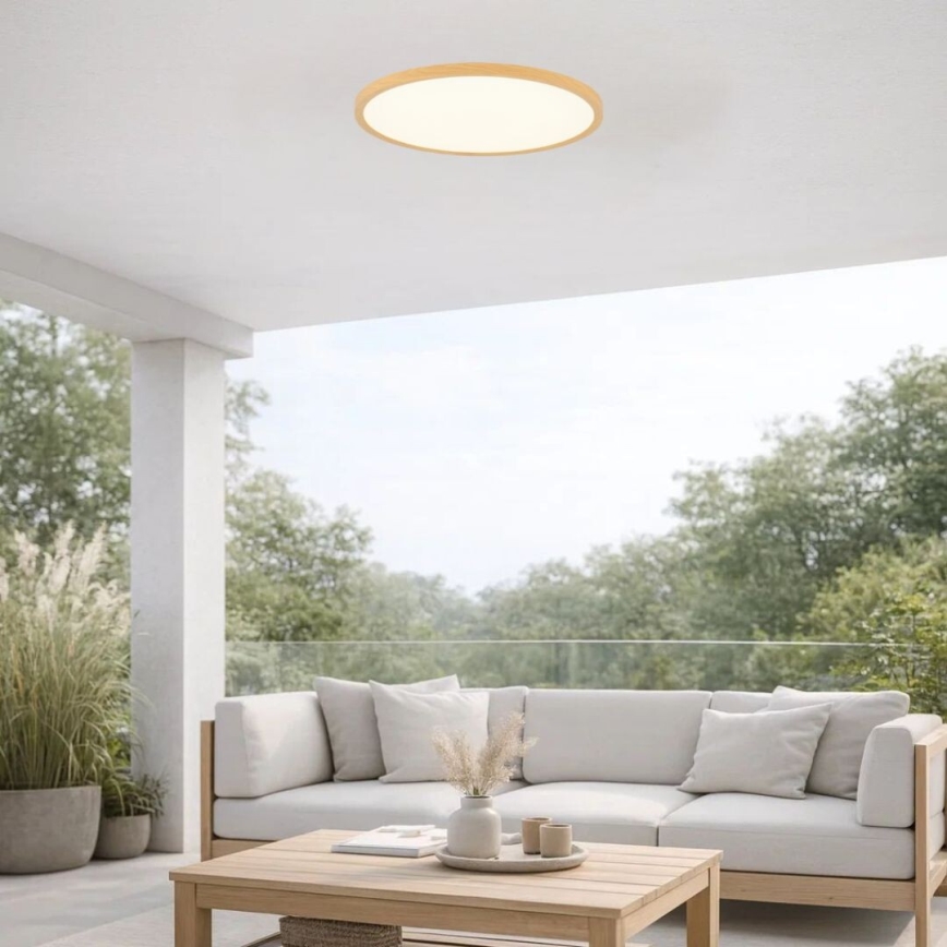 Rabalux - LED таванно осветително тяло за баня LED/24W/230V 3000/4000/6000K Ø 40 см IP44 бежово