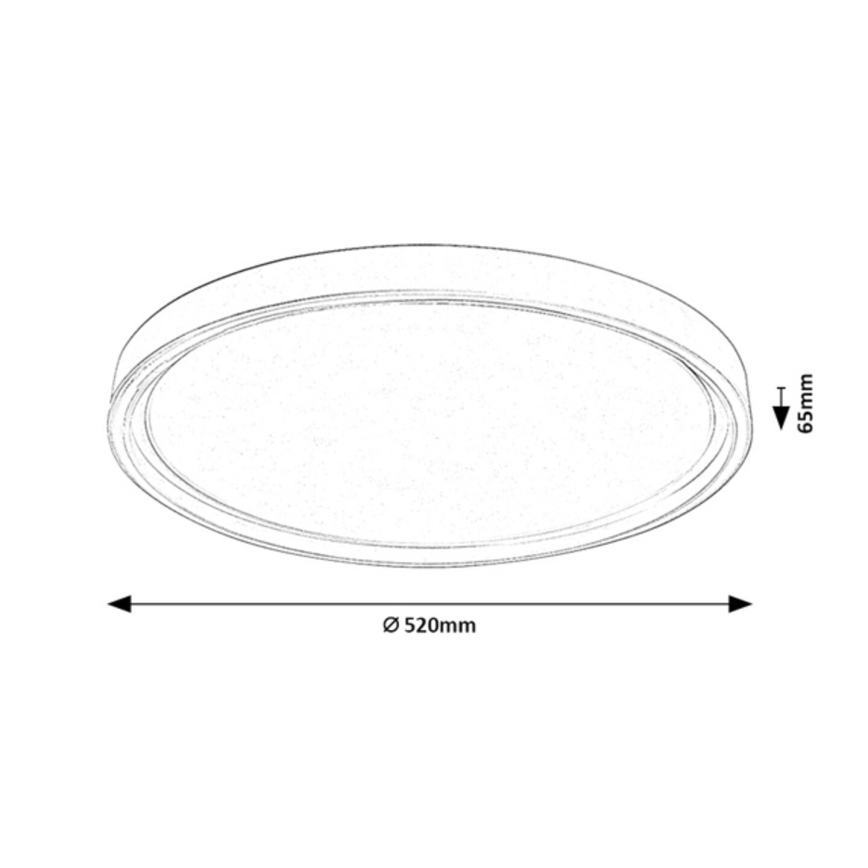 Rabalux - LED димируемо таванно осветително тяло LED/54W/230V IP40 3000-6500K диаметър 52 см + дистанционно управление