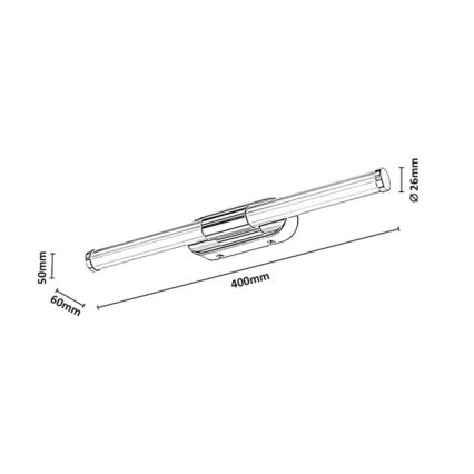 Rabalux - LED Огледално осветление за баня LED/6W/230V IP44 40 cm лъскав хром