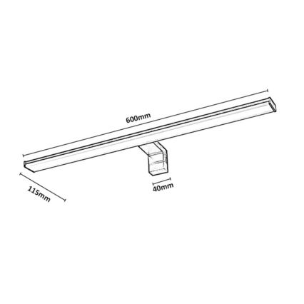 Rabalux - LED осветление за огледало за баня LED/12W/230V IP44 60 cm