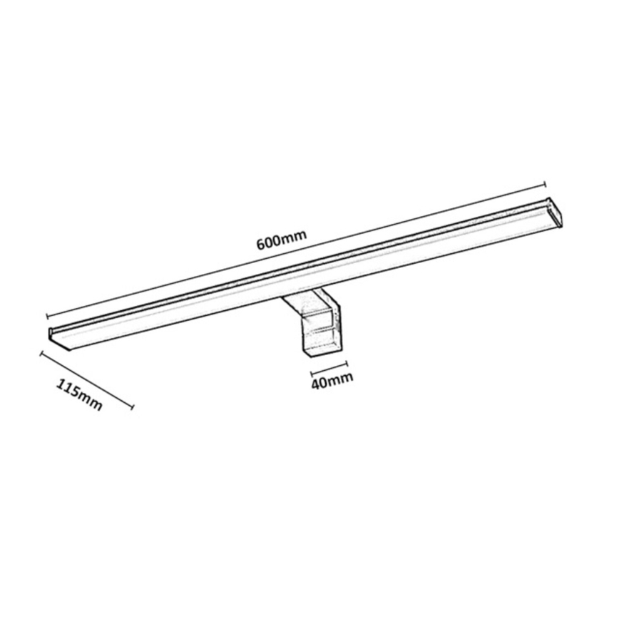 Rabalux - LED осветление за огледало за баня LED/12W/230V IP44 60 cm