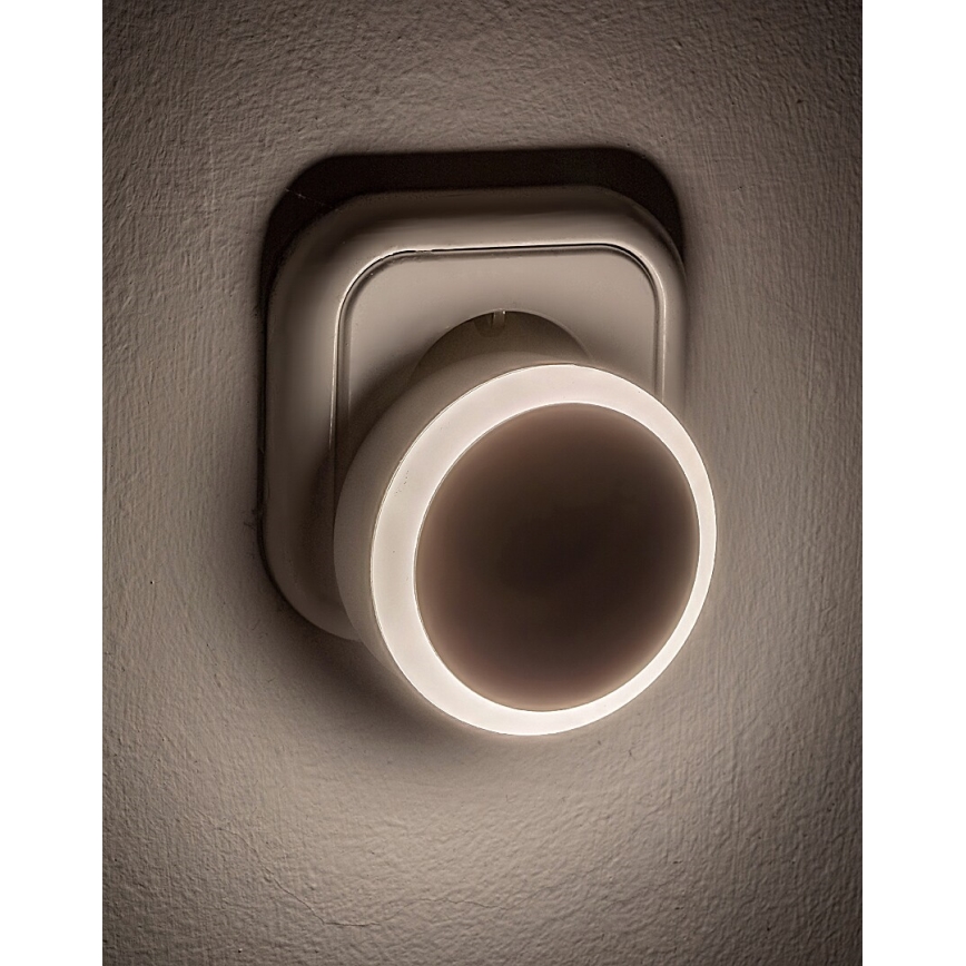 Rabalux - LED Нощна лампа за контакт със сензор за здрач LED/0,3W/230V 3000K