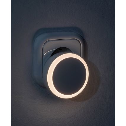 Rabalux - LED Нощна лампа за контакт със сензор за здрач LED/0,3W/230V 3000K