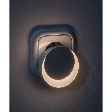 Rabalux - LED Нощна лампа за контакт със сензор за здрач LED/0,3W/230V 3000K