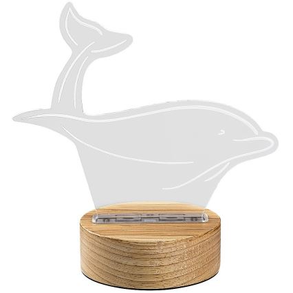 Rabalux - LED Детска малка настолна лампа LED/2W/5V 3000K делфин бук