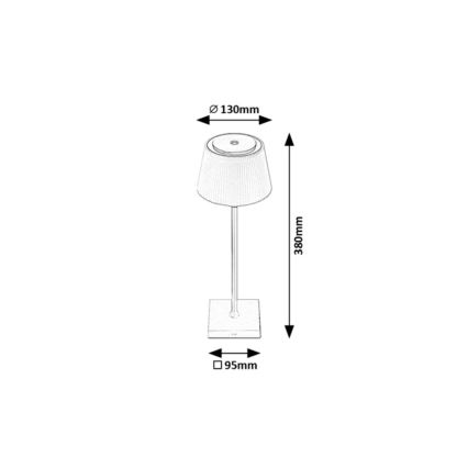 Rabalux - LED Димируема акумулаторна настолна лампа LED/4W/3,7V 1800 mAh 3000-5000K IP44 черен