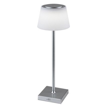 Rabalux - LED Димируема акумулаторна настолна лампа LED/4W/3,7V 1800 mAh 3000-5000K IP44 сребрист