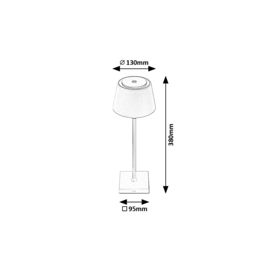 Rabalux - LED Димируема акумулаторна настолна лампа LED/4W/3,7V 1800 mAh 3000-5000K IP44 сребрист