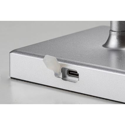 Rabalux - LED регулируема презареждаема настолна лампа LED/4W/3,7V 1800 mAh 3000-5000K IP44 сребриста