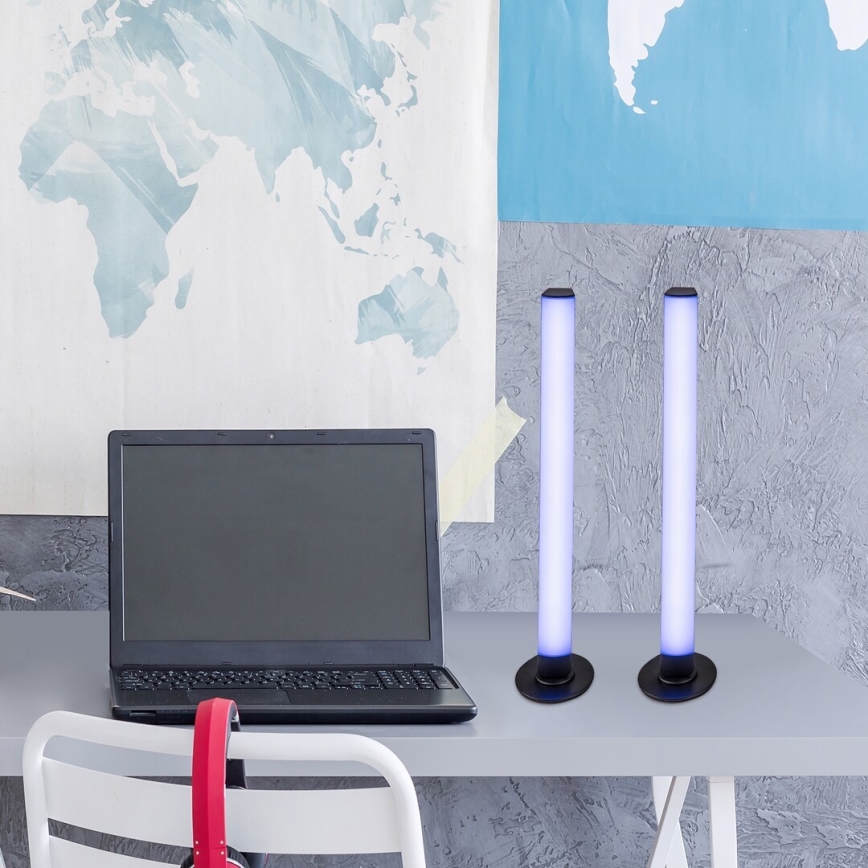 Rabalux - К-кт 2x LED RGB Димируема настолна лампа PACO LED/5W/5V + дистанционно управление