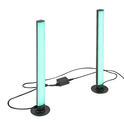 Rabalux - К-кт 2x LED RGB Димируема настолна лампа PACO LED/5W/5V + дистанционно управление