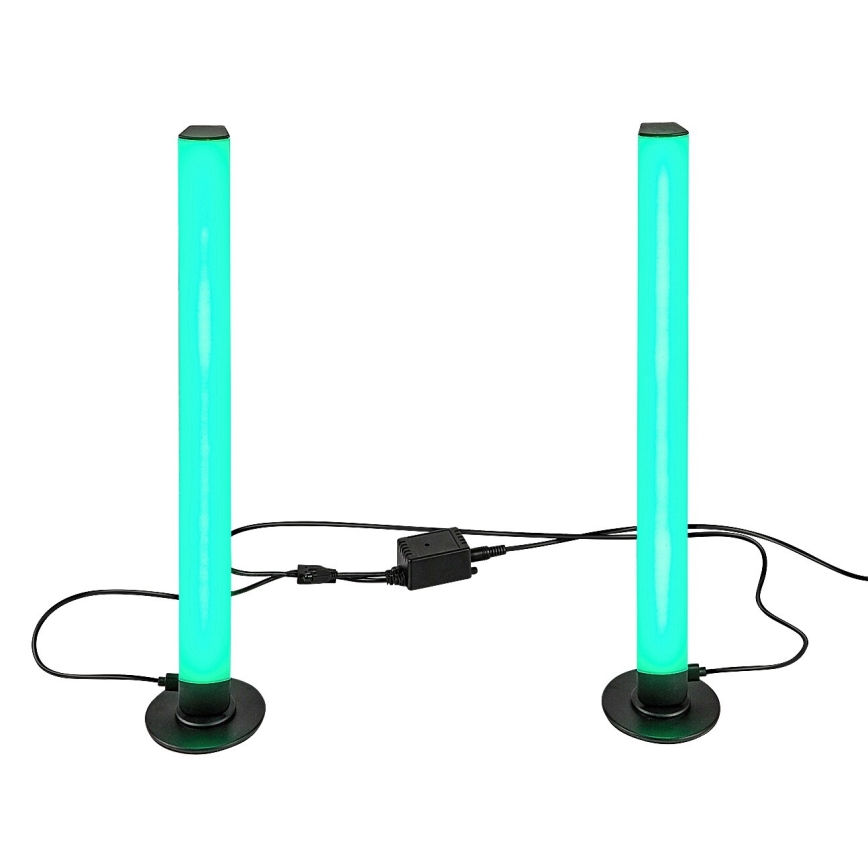 Rabalux - К-кт 2x LED RGB Димируема настолна лампа PACO LED/5W/5V + дистанционно управление